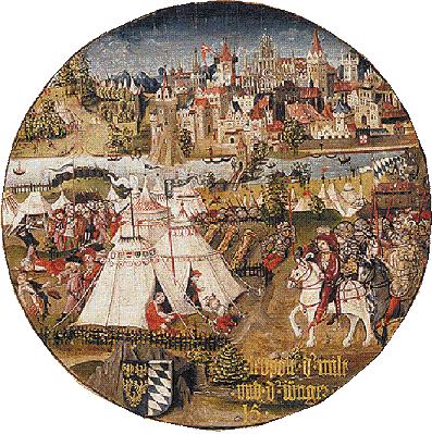 Lopold IV de Babenberg au sige de Regensburg - arbre gnalogique des Babenberg 1489-1492